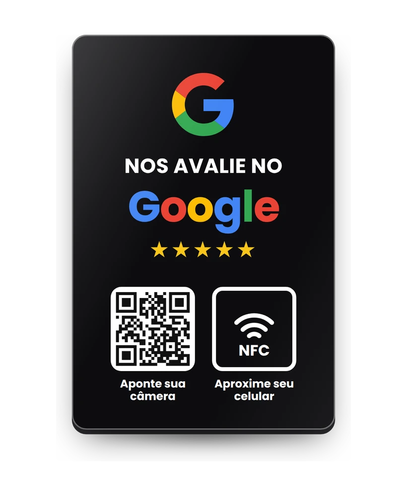 Avaliação Google preta: foto do produto